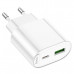 СЗУ-USB-USB-C HOCO C109A PD20W+QC3.0 18W, White