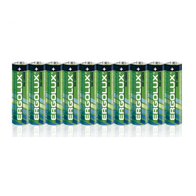 Батарейка Ergolux R06 Zinc-carbon SP-10 (10/60)