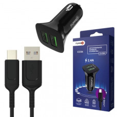 АЗУ-2USB Type-C FUMIKO CC06 1м, 2.4А, Black