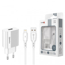СЗУ-USB Lightning FUMIKO CH01 1м, 2.1А, White