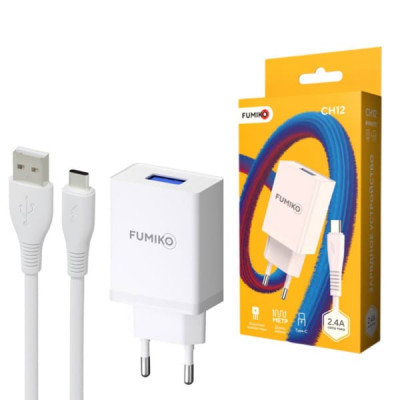 СЗУ-USB Type-C FUMIKO CH12 1м, 2.4А, White