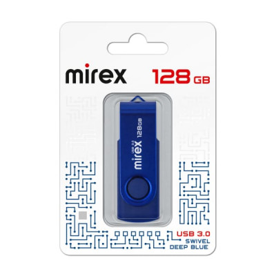 USB флеш-диск 128Gb MIREX Swivel Deep Blue (ecopack)