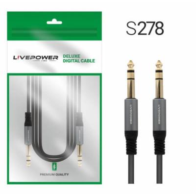 Кабель Аудио 6.35mm Jack (AM) - 6.35mm Jack (AM) Live-Power Premium H253, 1,8м