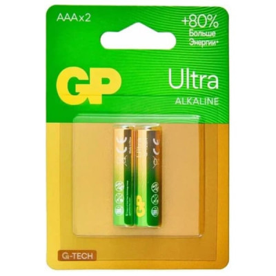 Батарейка GP LR03 Ultra G-TECH BL-2 (2/20)