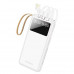 Внешний аккумулятор 10000 mAh Borofone DBT30 White. Емкость: 10000 mAh 37Wh. Номинальная емкость 5900 mAh (5V Typ 2A). Вход: USB-C: 5V/2A. Кабель USB-A: 5V/2A. Выход: USB-A: 5V/2.1A. Кабель iP/USB-C/Micro USB: 5V/2.1A. Общий выход: 5V/2.1A Max.