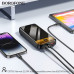 Внешний аккумулятор 20000 mAh Borofone DBT38 22.5W Black. Емкость: 20000 мАч 74 Втч, номинальная емкость 10800 мАч. Вход: Micro-USB 5V/2A, 9V/2A, 12V/1.5A. USB-C: 5V/3A, 9V/2A, 12V/1.5A. Выход: USB-C: 5V/2.4A, 9V/2.22A, 12V/1.67A. USB-A1/A2: 5V/4.5A, 4.5V