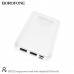 Внешний аккумулятор 10000 mAh Borofone DBT23. Емкость: 10000 мАч 37 Втч. Номинальная емкость: 5900 мАч. Вход: Micro/Type-C: 2A. Выход: USB1/2: 5V2.1A, общий выход: 5V2.1A. Дисплей: Светодиодный индикатор уровня заряда батареи. Материал: Огнестойкий корпус