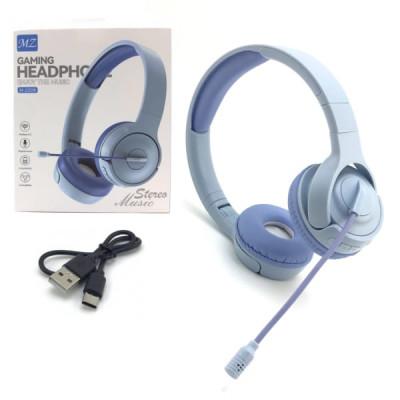 Гарнитура беспроводная полноразмерная Bluetooth MZ M-2208 Blue. Аккумулятор 400 mah. Время зарядки: около 2часов. Рабочая дистанция 10м.