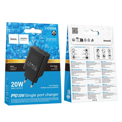 СЗУ-USB-C HOCO CS93A PD20W, Black