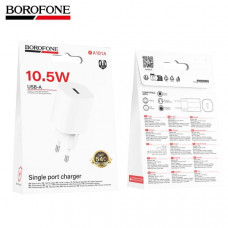 АКЦИЯ!!! СЗУ-USB BOROFONE BA101A 2.1A, 10.5W, White. Продается КРАТНО 20шт!!!