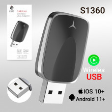 Беспроводной USB-адаптер CARPLAY Deespi ES33. Важно: автомобильная мультимедиа должна поддерживать проводной CarPlay/Android Auto  адаптер делает беспроводным именно такой проводной интерфейс. Совместимость
 iPhone: iOS 10 и выше (указано на упаковке).
 A