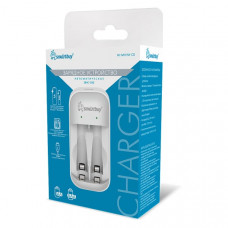 Зарядное устройство 2 слота Smartbuy 506 Ni-Mh/Ni-Cd AA/AAA автоматическое. Возможна совместная зарядка 1 батарейки. Возможна совместная зарядка AA и AAA батареек. Зарядка при помощи Type-C (шнур в комплекте).