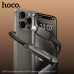 Кабель USB-C/USB-C HOCO U150 1,2м, 3A, 60W, плетеный, Black, угловой + складной держатель