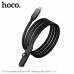 Кабель USB-C/USB-C HOCO U150 1,2м, 3A, 60W, плетеный, Black, угловой + складной держатель