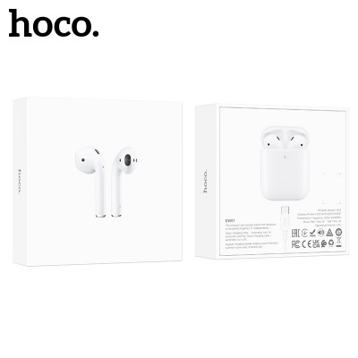 Гарнитура вкладыши Bluetooth HOCO EW91 White. Емкость аккумулятора: зарядный кейс 300 мАч, наушники 30 мАч. Время работы: 4 часа. Материал: ABS; Размеры: 53,8х44,3х21,5 мм; Общий вес: 45,3 г. Поддерживает переключение между ведущим и ведомым устройствами,