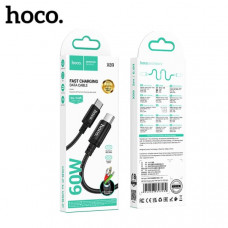 Кабель USB-C/USB-C HOCO X89 2м, 3A, 60W, нейлон, Black