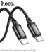 Кабель USB-C/USB-C HOCO X89 2м, 3A, 60W, нейлон, Black