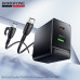 СЗУ-USB-USB-C (Type-C)-Type-C BOROFONE BAS16A 1м, PD45W, Black. Выход: USB-C: 45W; USB-A: 18W, USB-C+USB-A: 30W+10W. Кабель 60W.