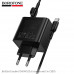 СЗУ-USB-USB-C (Type-C)-Type-C BOROFONE BAS16A 1м, PD45W, Black. Выход: USB-C: 45W; USB-A: 18W, USB-C+USB-A: 30W+10W. Кабель 60W.