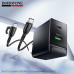 СЗУ-USB-USBC (Type-C)-Type-C BOROFONE BAS17A 1м, PD65W, Black. USB-A: 18W, USB-C+USB-A:45W+12W. Кабель C-C 60W.