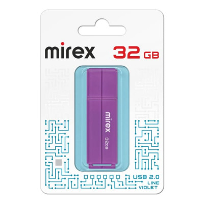 USB флеш-диск 32Gb MIREX Line Violet (ecopack)