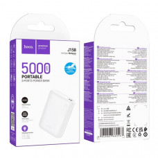 Внешний аккумулятор 5000 mAh HOCO J158 White 18.5Wh. Номинальная емкость: 3000mAh. Вход: USB-C/Micro USB: 5V/2A. Выход: USB-A: 5V/2A. Индикатор заряда батареи.Материал: ABS+Огнестойкий корпус ПК + литиевая батарея 18650. Размер: 76х56х23мм; Вес: 130г.