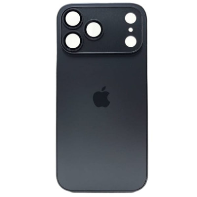 Чехол стеклянный iP 17 Pro Max AG-Glass Silicone Case с защитой камеры, цвет Gray
