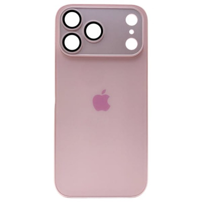 Чехол стеклянный iP 17 Pro Max AG-Glass Silicone Case с защитой камеры, цвет Pink