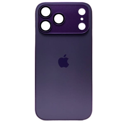Чехол стеклянный iP 17 Pro AG-Glass Silicone Case с защитой камеры, цвет Dark Purple