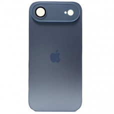 Чехол стеклянный iP 17 Air AG-Glass Silicone Case с защитой камеры, цвет Far peak Blue