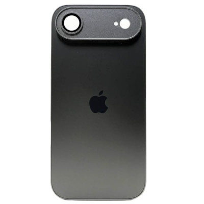 Чехол стеклянный iP 17 Air AG-Glass Silicone Case с защитой камеры, цвет Titanium