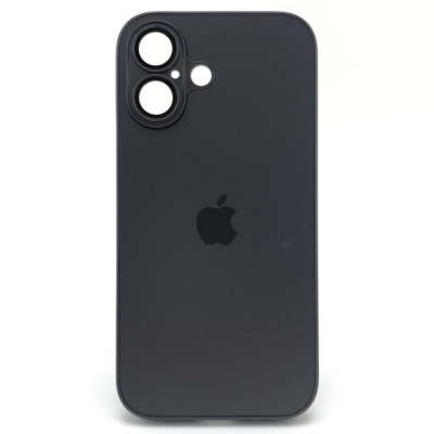 Чехол стеклянный iP 17 AG-Glass Silicone Case с защитой камеры, цвет Gray