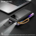 Внешний аккумулятор 10000 mAh Borofone DBT30 Black. Емкость: 10000 mAh 37Wh. Номинальная емкость 5900 mAh (5V Typ 2A). Вход: USB-C: 5V/2A. Кабель USB-A: 5V/2A. Выход: USB-A: 5V/2.1A. Кабель iP/USB-C/Micro USB: 5V/2.1A. Общий выход: 5V/2.1A Max.