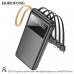 Внешний аккумулятор 10000 mAh Borofone DBT30 Black. Емкость: 10000 mAh 37Wh. Номинальная емкость 5900 mAh (5V Typ 2A). Вход: USB-C: 5V/2A. Кабель USB-A: 5V/2A. Выход: USB-A: 5V/2.1A. Кабель iP/USB-C/Micro USB: 5V/2.1A. Общий выход: 5V/2.1A Max.