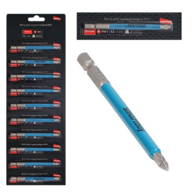 Бита для шуруповерта Smartbuy tools PH1 длина 90 мм, материал S2 (кратно 10 шт)