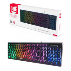 Клавиатура проводная Smartbuy ONE 250 USB, черный, с подсветкой. Rainbow-подсветка с регулировкой яркости и опцией отключения; 2 режима подсветки постоянный и мерцающий. 1,5м.