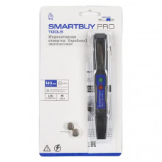 Индикаторная отвертка (тестер, пробник) Smartbuy Pro Tools с батарейкой, поиск, звук, свет, до 250В, 140 мм