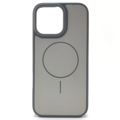 Чехол MagSafe iP 16 Pro Max Soft Touch, цвет Light Gray