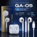 Гарнитура вакуумная GA-05, аудио разъем Lightning, White (Pro Max). Кабель 1,2м.