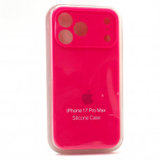 Чехол iP 17 Pro Max Silicone Case с закрытой камерой (Barbie Pink)
