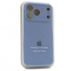 Чехол iP 17 Pro Max Silicone Case с закрытой камерой (Pastel Blue)