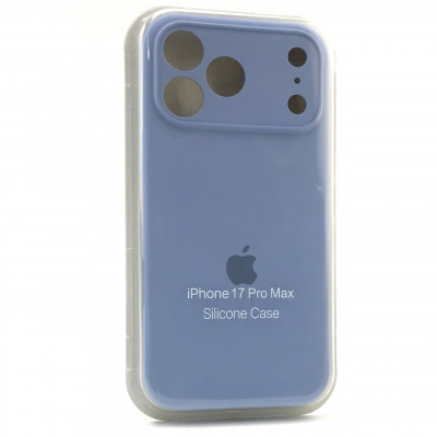 Чехол iP 17 Pro Max Silicone Case с закрытой камерой (Pastel Blue)