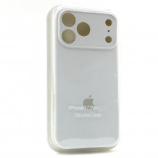 Чехол iP 17 Pro Silicone Case с закрытой камерой (White)