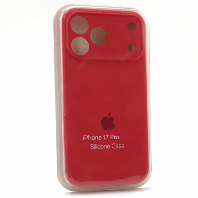 Чехол iP 17 Pro Silicone Case с закрытой камерой (Product Red)