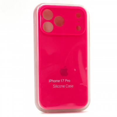 Чехол iP 17 Pro Silicone Case с закрытой камерой (Barbie Pink)