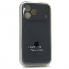 Чехол iP 17 Pro Silicone Case с закрытой камерой (Charcoal Gray)