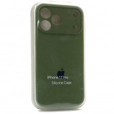 Чехол iP 17 Pro Silicone Case с закрытой камерой (Virid)