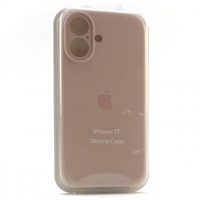 Чехол iP 17 Silicone Case с закрытой камерой (Pink Sand)