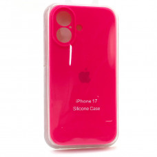 Чехол iP 17 Silicone Case с закрытой камерой (Barbie Pink)