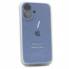 Чехол iP 17 Silicone Case с закрытой камерой (Pastel Blue)